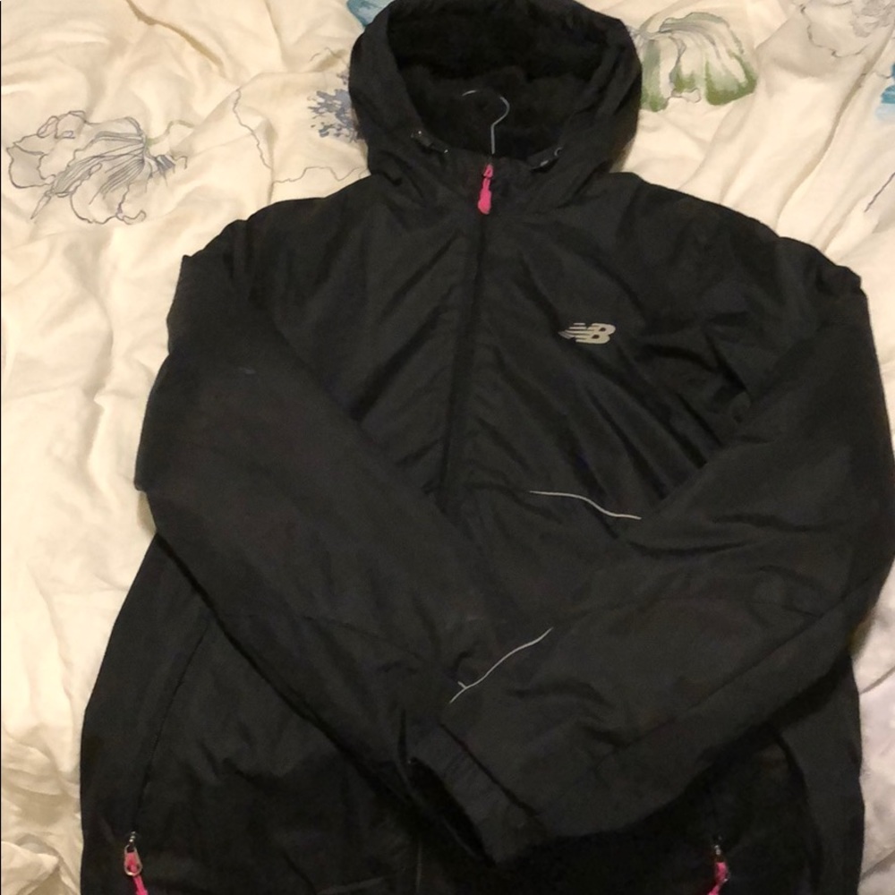 Black New Balance Rain Jacket